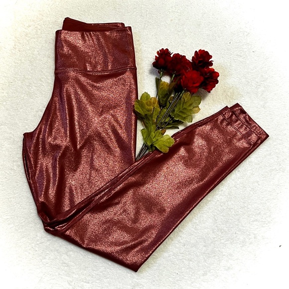 Nike Dri-Fit Rose Gold Shimmer One Icon Clash Tight/Leggings - Size XS - Picture 1 of 12